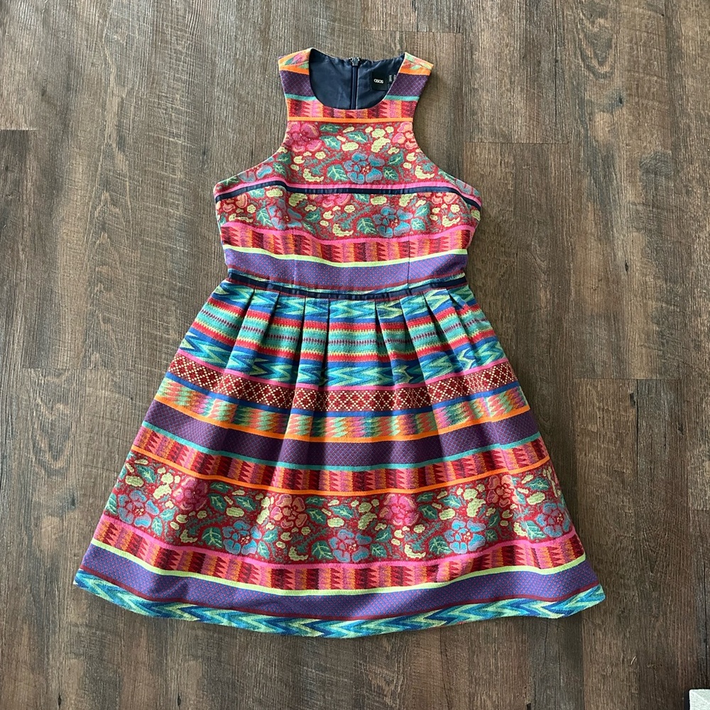Vintage beautiful ASOS tribal print tank dress size 10